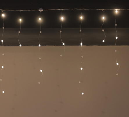 Tenda Palline 100 Led L 3 M H 70 Cm Warm Illuminazioni Natalizie
