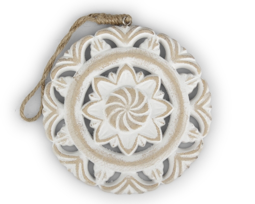Macramè Decorazione Legno D 11,9 Pz 4 Natale