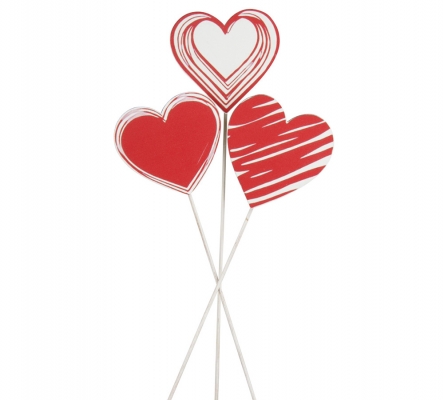 Pick Cuore Graffio Pz 24 Decorazioni Addobbi San Valentino