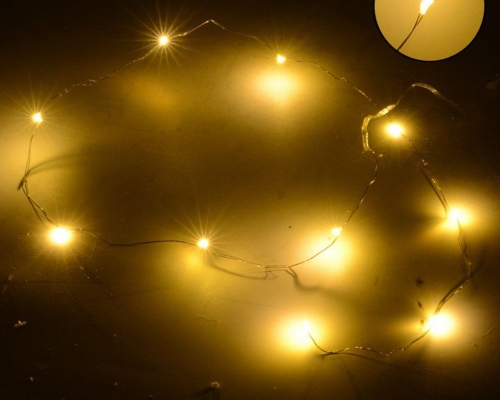 Filo Luci 20 Led Mt 2 Luce Calda Decorazioni Addobbi Casa