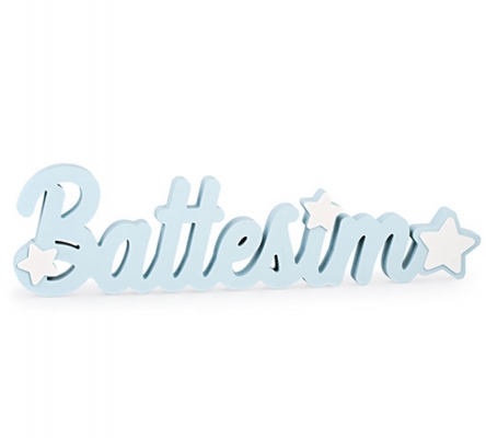 Scritta Battesimo Legno Cupido&Co Decorazioni Nascita