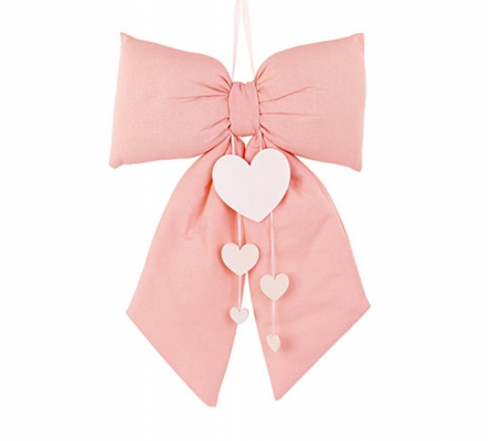 Fiocco Nascita Imbottito Cuori 30x50 Decorazioni Arrivi Cupido&Co