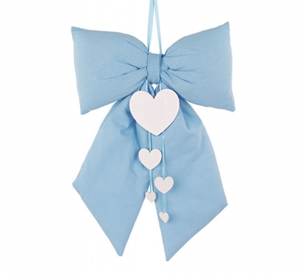 Fiocco Nascita Imbottito Cuori 30x50 Decorazioni Arrivi Cupido&Co