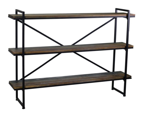 Scaffale Metallo Legno Industrial 3 Piani Cm 150x32 H 110