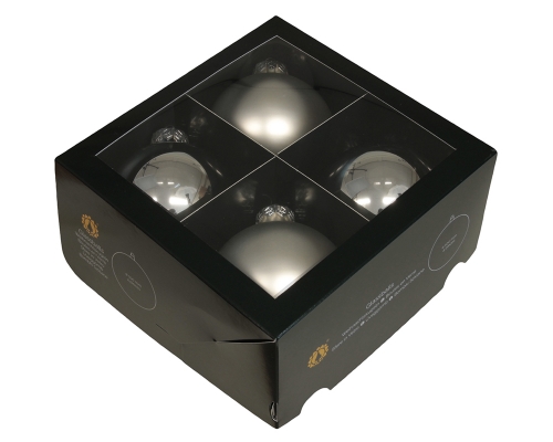 Palle Vetro Combi Mm 100 Pz 4 Decorazione Albero Natale Addobbi