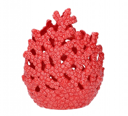 Corallo Rosso Led Cm 17 Lampada Decorazione Matrimonio Mare