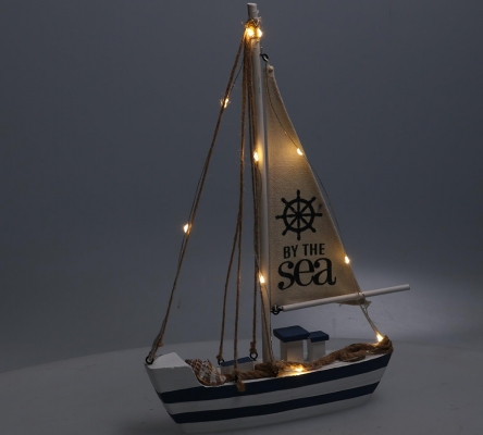 Barca Led 26x6x38 Decorazioni Matrimonio Linea Mare