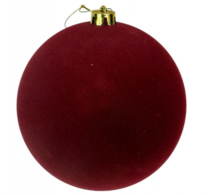 Palle Di Natale Floccate Cm 20 Decorazioni Addobbi Albero Pz 1