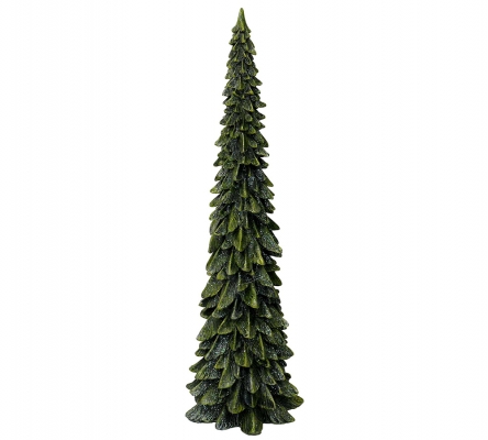 Albero Resina Verde D 15 H 48 Decorazioni Addobbi Natale