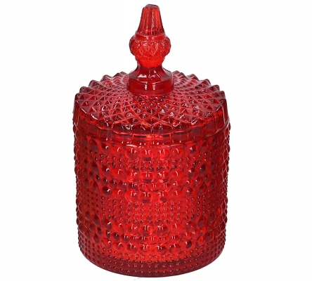 Candela Profumata Vaso Alto Rosso Grande Decorazione Regalo Natale