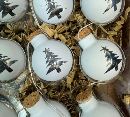 Filo 12 Sfere Decorative D 2,5 Mt 1,10 Addobbi Palle Natale