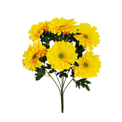 Bush Gerbere Cm 48 Fiori Artificiali Composizione Floreale Riti