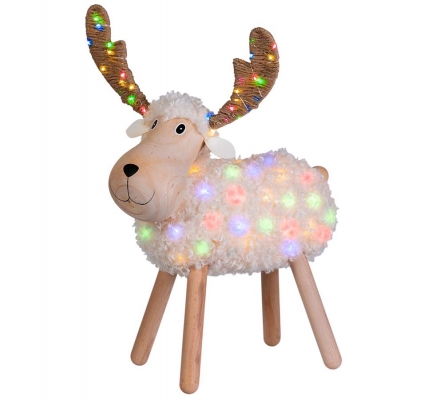 Pecorenna Luminosa H 45 Decorazioni Addobbi Natale