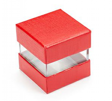 Scatolina Plexy Seta 5x5x5 Pz 4 Decorazioni Bomboniere Fai Da Te