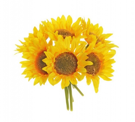 Mazzo Girasole 6 Fiori Artificiale Composizione Floreale Primavera Pasqua