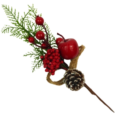 Pick Mela Pigna Melograno Pz 1 Decorazione Addobbi Natale