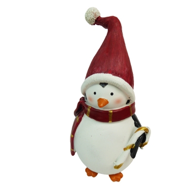 Pinguino H. 21 Statuina Decorativa Natale Polo Nord Presepe
