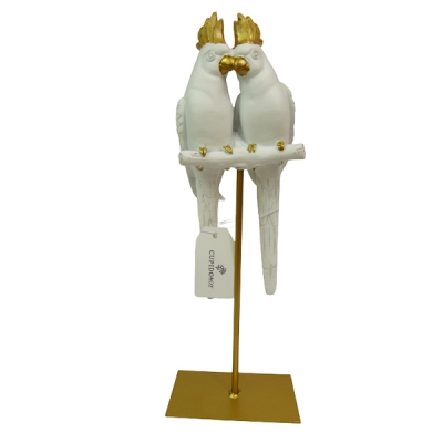 Pappagalli Trespolo h.31 Decorazione Pasqua Primavera