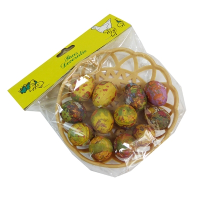Cestino 12 Ovetti Vintage Decorazione Primavera Pasqua