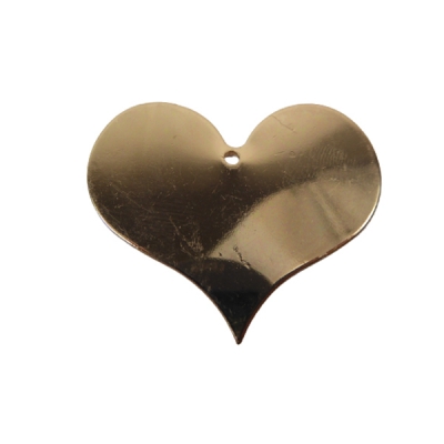 Cuore Metallo Oro Pz 30 Applicazione Bomboniere Decorazione Innamorati