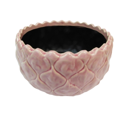Ciotola Tulipano Rosa D 17 H 9 Composizione Floreale Decorazione