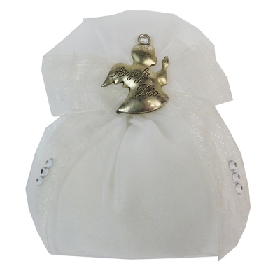 Bomboniere Comunione Cresima Sacchetto Organza Angelo