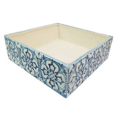 Vaschetta Mediterranea 20x20x7 Decorazione Estiva Composizione Floreale