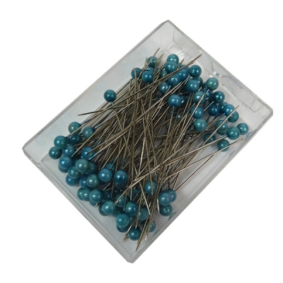 100 Spille Da 6.5 Cm Con Testa A Perla Da 6 Mm