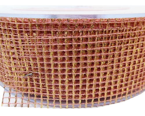 Nastro Rete Lamè Mm 40x40 Mt Decorazione Composizione Floreale