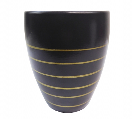 Vaso Romy D 13 Righe Oro Decorazione Composizione Floreale