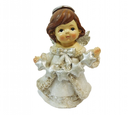 Angelo Mantello Cm 10,9 Statuina Decorazione Addobbi Natalizi