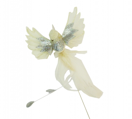 Colibriì In Volo Glitter Palla Albero Natale