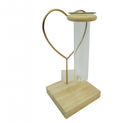 Cuore Struttura Legno Fiala Festa Innamorati Mamma Decorazioni Addobbi