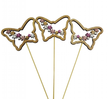 Pick Fiorellini Farfalla Fiore Pz 8 Decorazioni Addobbi Primavera Pasqua