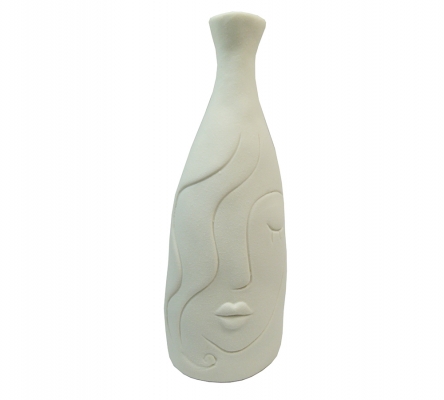 Vaso Face H 27 Ceramica Composizione Floreale Addobbi