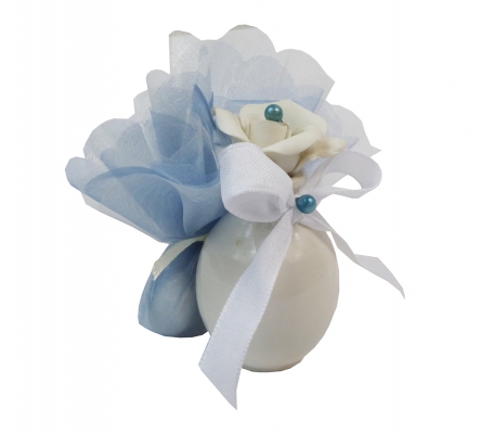 Bomboniere Matrimonio Nozze Vasetto Infusore Rosa Ceramica