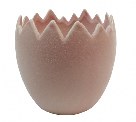 Vaso Uovo Pastello 12x12x11,5 Decorazione Primavera Pasqua Composizione Floreale
