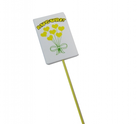 Pick Auguri Cuori Gialli Pz 12 Decorazioni Festa Della Donna