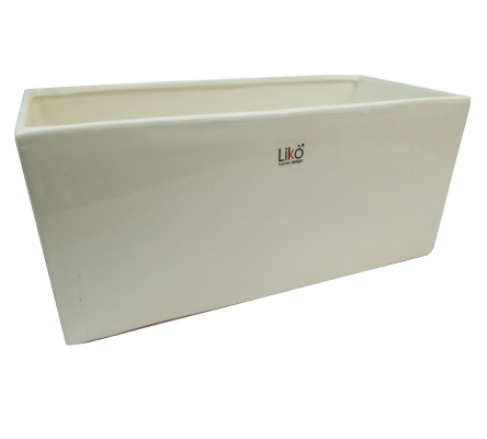 Vaschetta Bianca 29x13 H 13 Decorazione Composizione Floreale