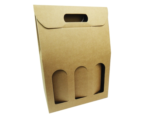 Scatola Tre Bottiglie Avana Pz 5 Decorazione Natalizia