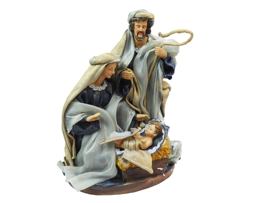 Natività Azzurra Stoffa Cm 29,2 Decorazioni Addobbi Natale