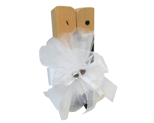 Bomboniere Matrimonio Sacchetto Molletta Sposo Sposa Grande