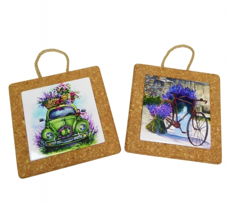 Sottopentola Sughero Lavanda Decorazioni Bomboniere Fai Da Te Primavera Pasqua