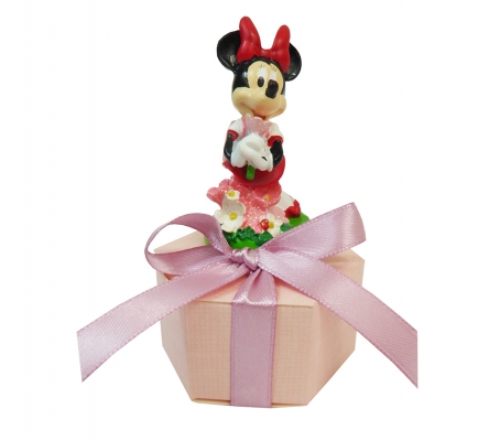 Bomboniere Comunione Scatolina Esagonale Applicazione Minnie Disney
