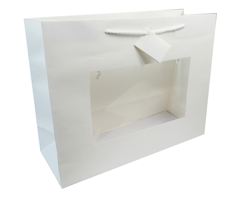 Buste Kraft Finestra 40x31+15 Pz 12 Shopper Incarti Decorazioni