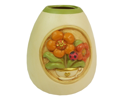 Vaso Fiore Terracotta 13x15.5 Decorazioni Primavera Pasqua