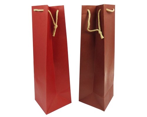Buste 1 Bottiglia Kraft Colorata 12x39+9 Pz 12 Incarti Natalizi