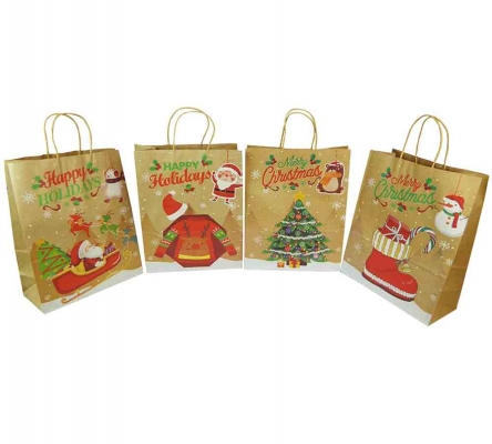Buste Natalizie 33x26x42,5 Pz 16 Decorazioni Addobbi Regali