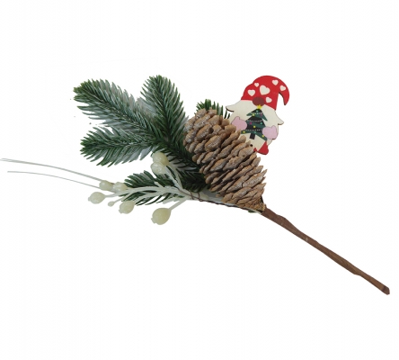 Pick Pino Gnomo Cm 24 pz 6 Decorazioni Addobbi Natale