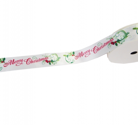 Nastro Tessuto Merry Christmas Mm 25 Mt 15 Decorazioni Addobbi Natale